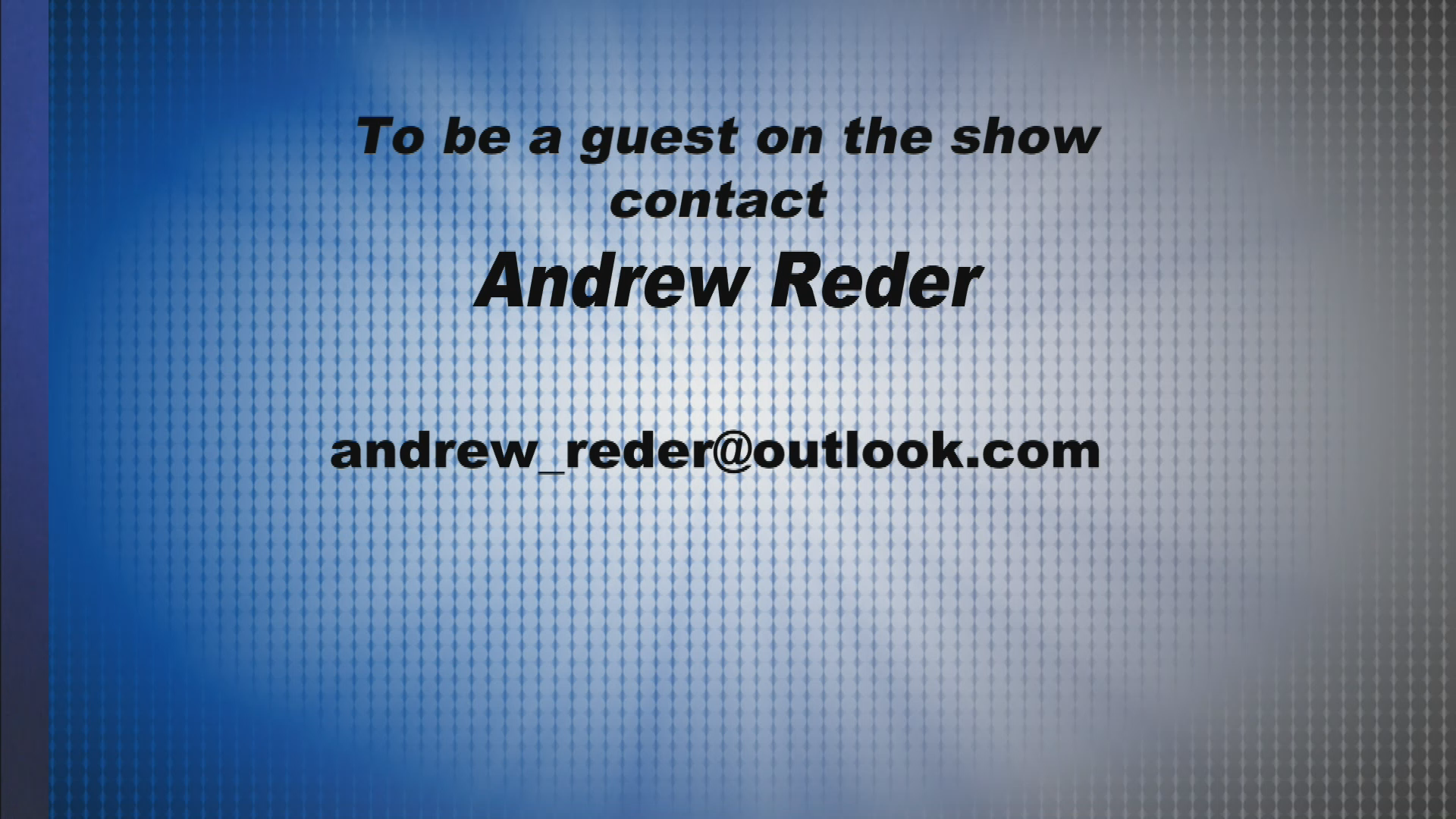 Andrew Reder Show  - Senior Services