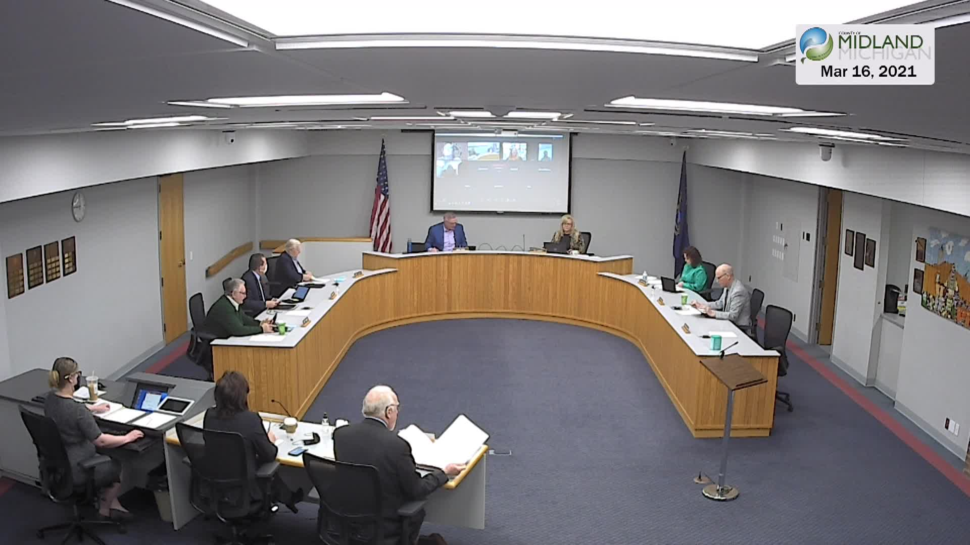 Thumbnail image for Midland County Board of Commissioners Meeting 3/16/21