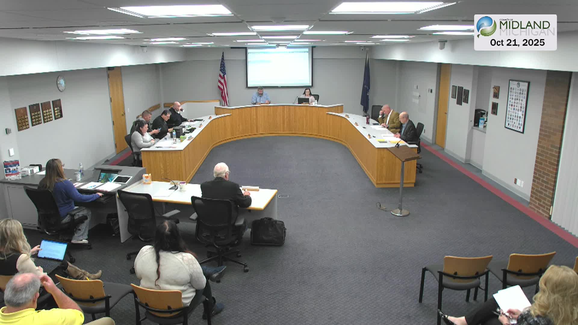 Midland County Board of Commissioners Meeting 10/21/25